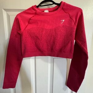Gymshark Fuchsia Crop Sweatshirt
